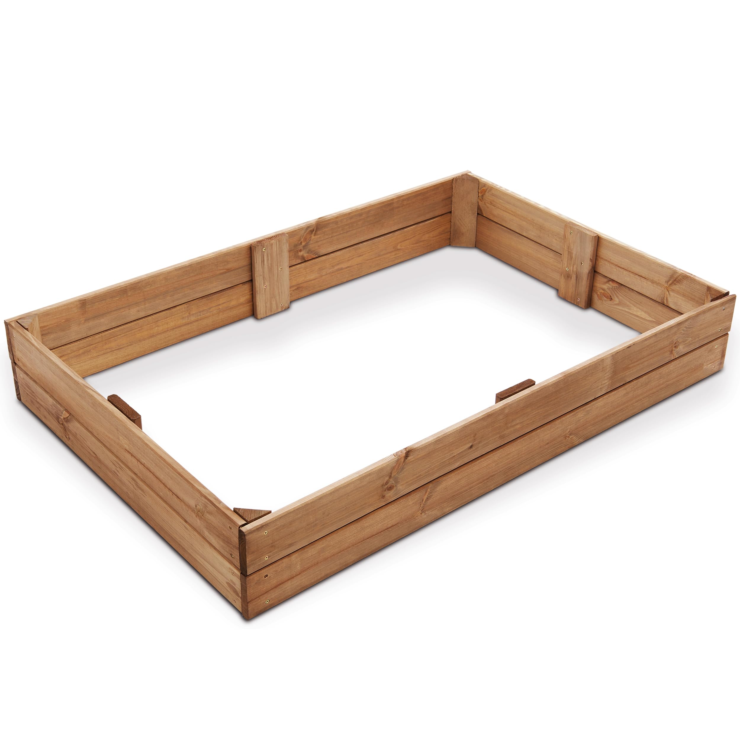 Onbest Premium Hochbeet - Pflanzbeet Holz mit Innenvlies – Garten Hochbeet – erweiterbar und stapelbar – witterungsbeständig – Blumenkasten für Terrasse Balkon – Pflanzkasten (1x Pflanzrahmen)