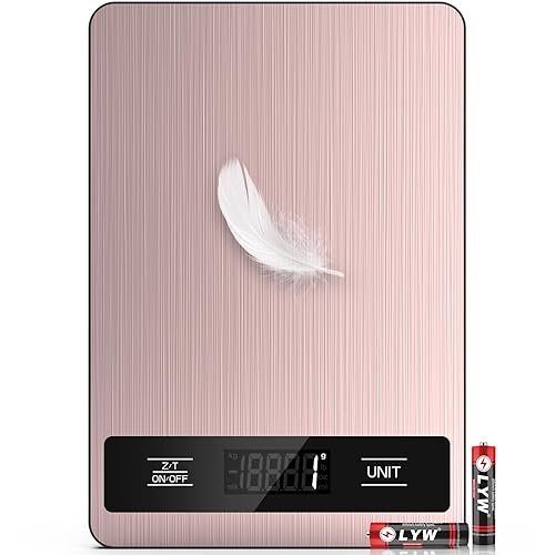 Báscula de alimentos, báscula digital de cocina de 11 libras, pesa gramos y onzas para hornear, cocinar y preparar comidas, graduación precisa de