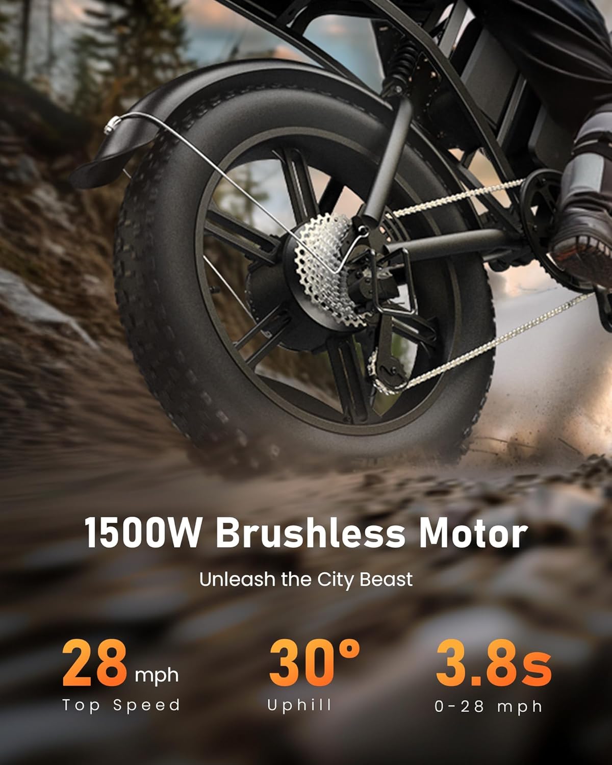 Electric Bike for Adults,1000W Peak Motor Ebike,Max 28MPH 105Miles PAS Range Electric Bicycle,48V 18AH Integrated Battery Commuting 20" Step Thru Fat Tire Ebikes for Adults