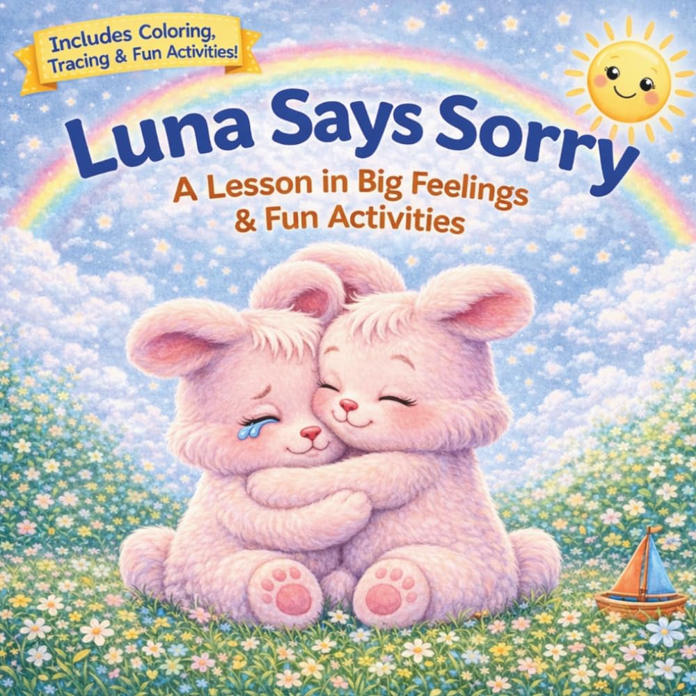 Luna Says Sorry: A Gentle Story & Activity Book to Help Kids Learn Kindness, Apologize, and Build Positive Behavior (Ages 3–7) (Luna Emotional Skills Series)