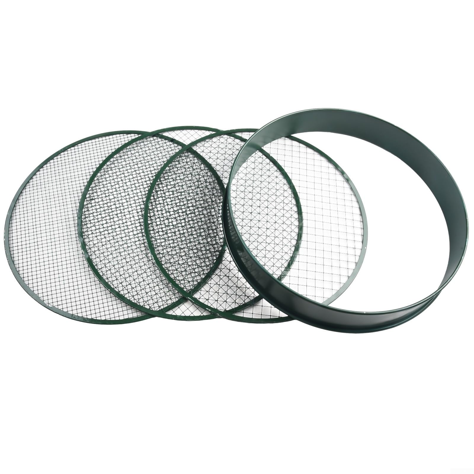 Setaccio da giardino con 3 inserti, robusto setaccio da giardino in metallo, 37 cm, 3 maglie di dimensioni, ideale per sabbia di pietra