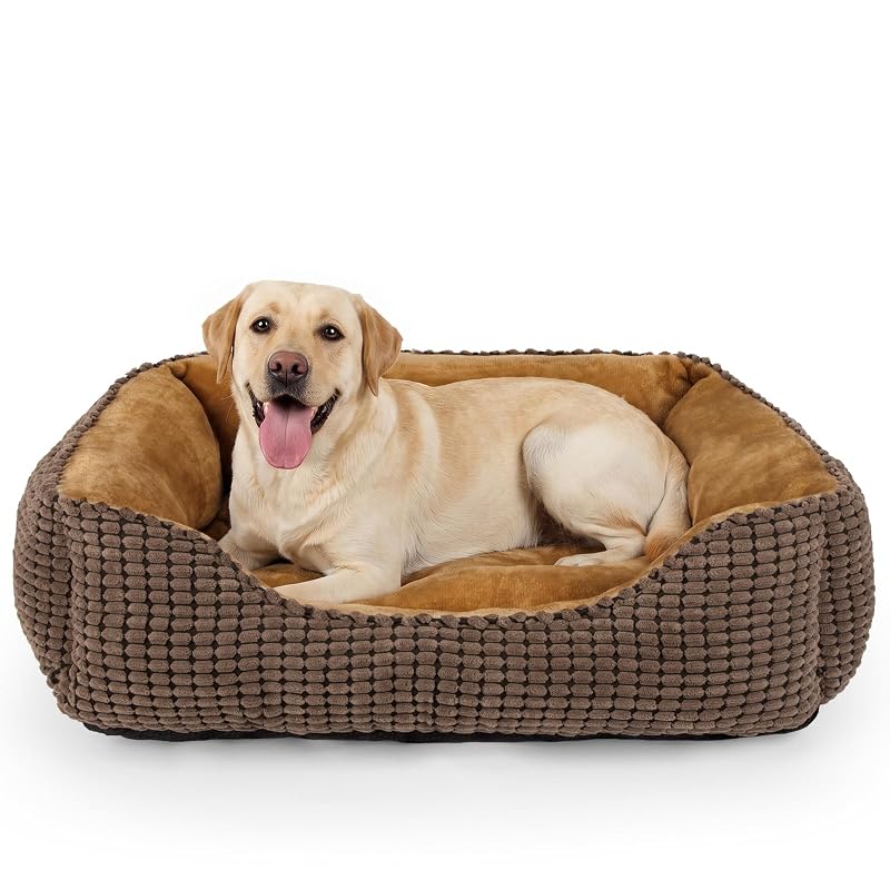Cama para cães MIXJOY retangular com enchimento macio e base antiderrapante XL 88,9 x 63,5 x 22,86 cm