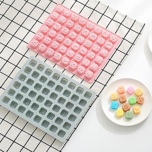 Miniatura 4 de 2 moldes de silicona para números de chocolate, antiadherentes, bandeja de silicona para decoración de 26 alfabetos y números, moldes para dulces,