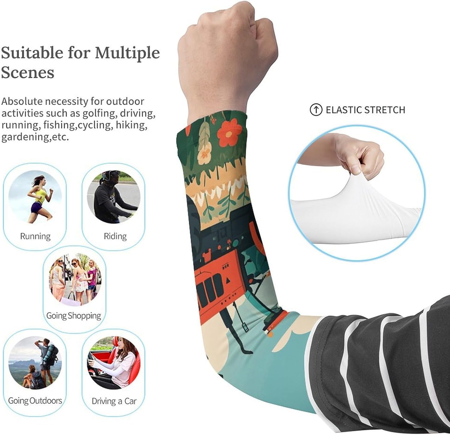 UV Sun Protection Cooling Arm Sleeves XX-Large (xx_l), Compression, Soft | Tractor Farming Arm Covers for Sport, Breathable, Tattoo Cover Up, Portable Arm Brace for Women Men