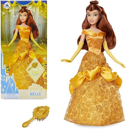 Miniatura 81 de Disney Store - Muñeca clásica oficial de Blancanieves de Blancanieves y los 7 enanos, de 11 ½ pulgadas, incluye cepillo con detalles, totalmente