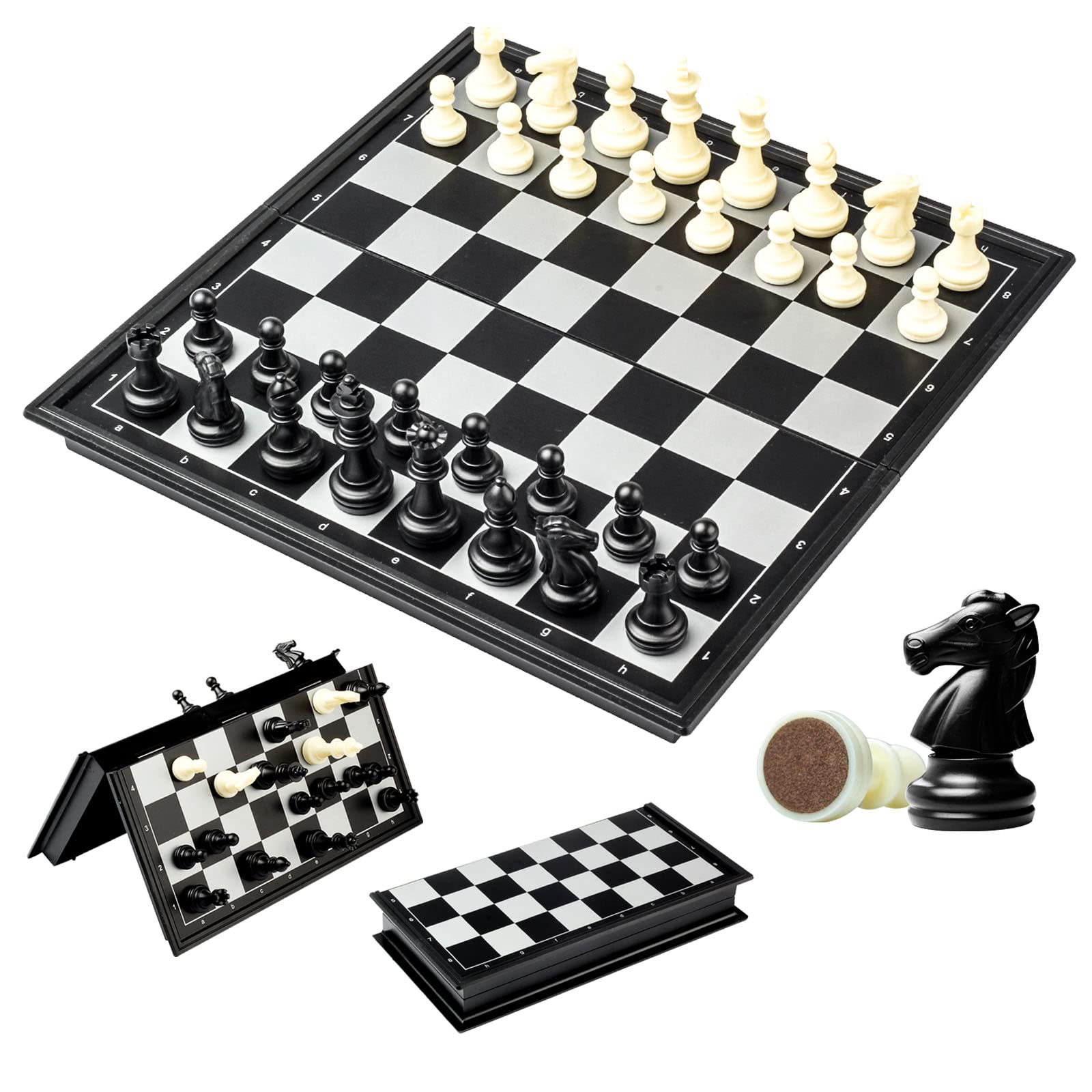 Gibot Magnet-Schachbrett Zum Reisen – Klappbar, 25x25 Cm, Für Kinder & Erwachsene