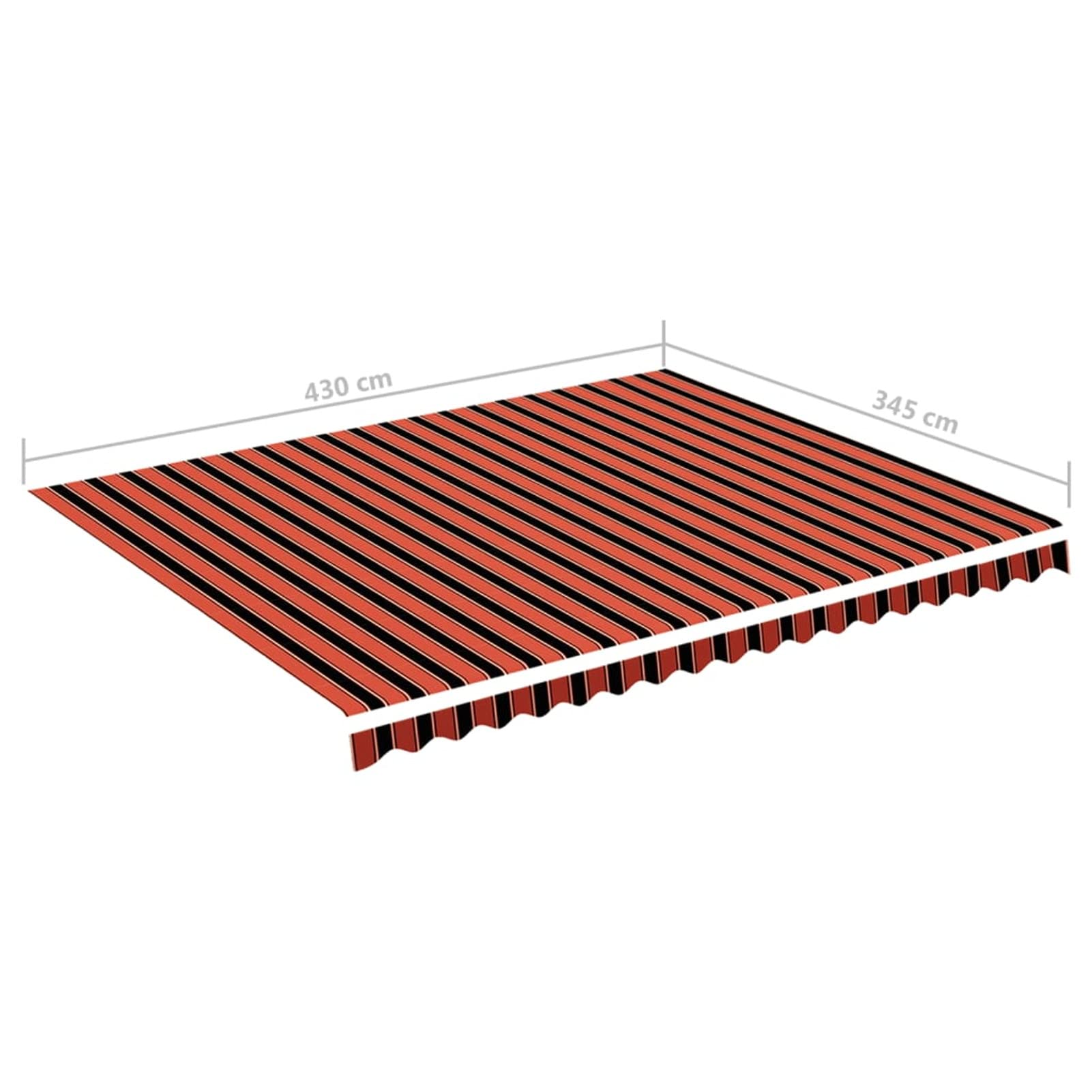 Homgoday Zapasowa tkanina markiza pomarańczowo-brązowa 4,5 x 3,5 m, meble do wnętrz i na zewnątrz, wystrój domu, wyposażenie domu do wnętrz, sypialni, salonu, biura
