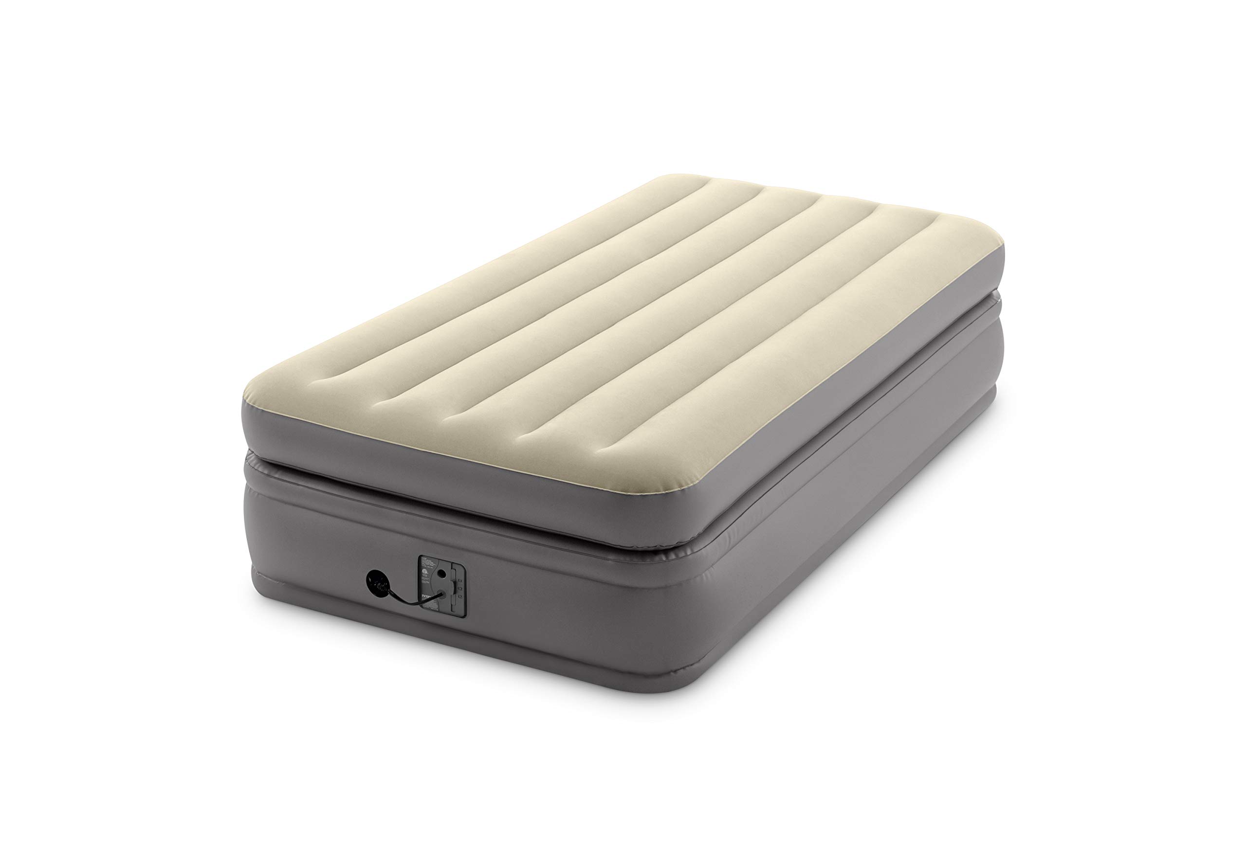 Intex 64161EP Dura-Beam Plus Essential Rest Inflatable Bed Air Mattress with Built-in Air Pump, Twin