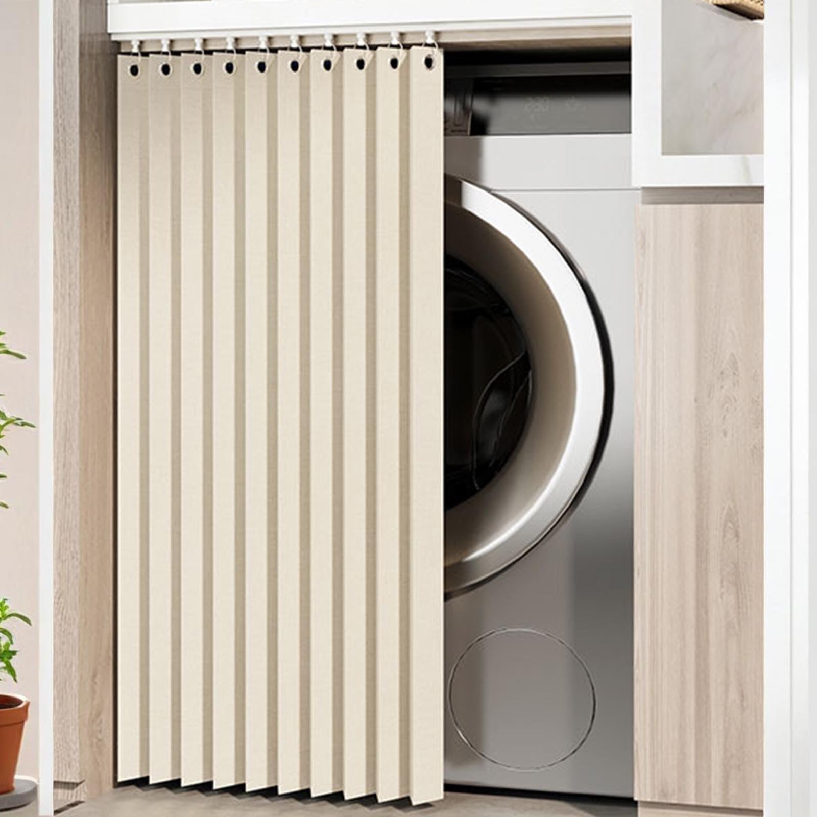 Rideau sous évier de cuisine, comptoir, placard, 100 x 130 cm, housse élégante en tissu imperméable, décoration moderne pour l'organisation de la maison