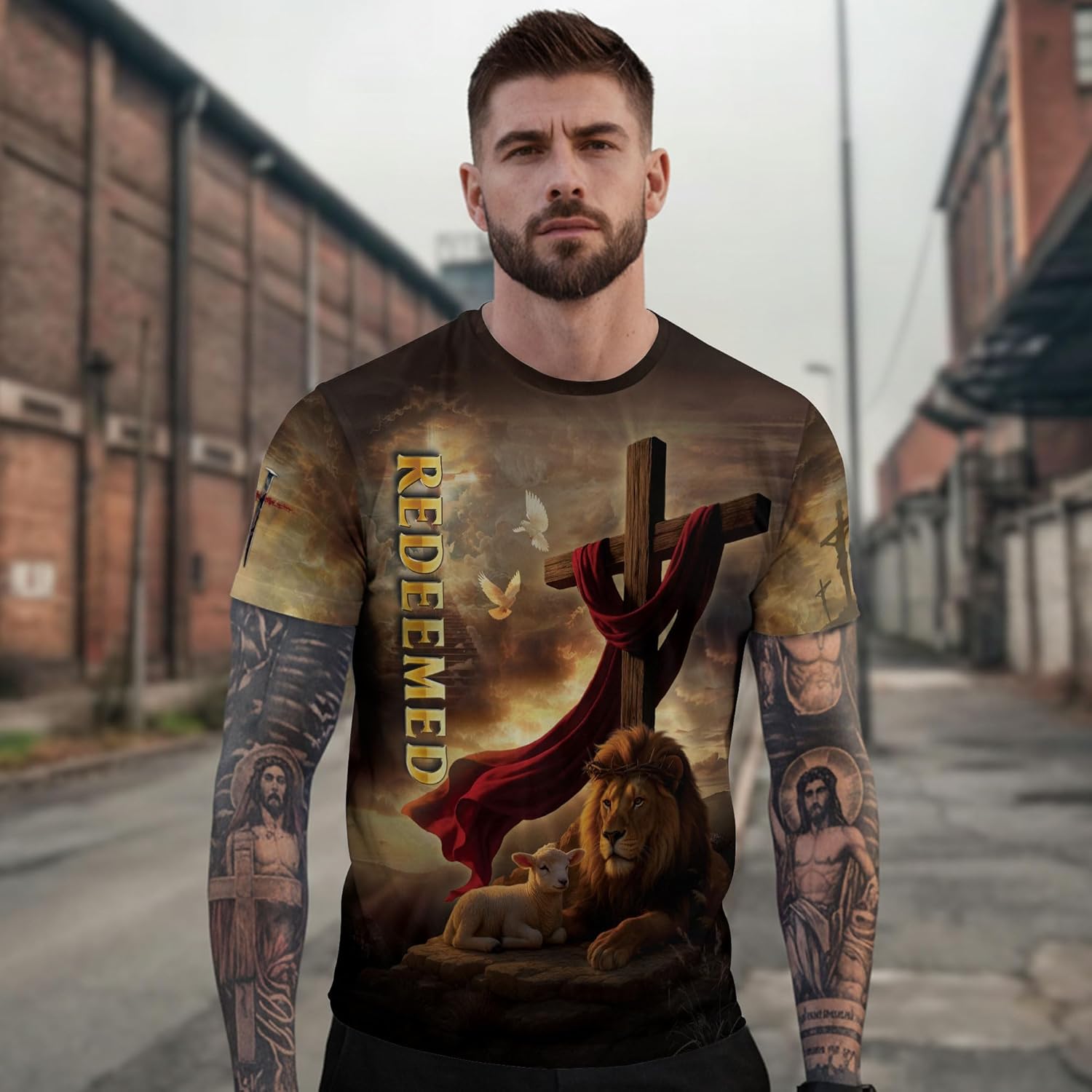 Redeemed Tshirt, Christian Shirts for Men, Cross Shirt, Jesus Shirts for Men, Bible Verse Shirt - Image 6