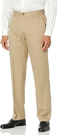 Amazon Essentials Men's Classic-Fit Expandable-Waist Flat-Front Dress Pant