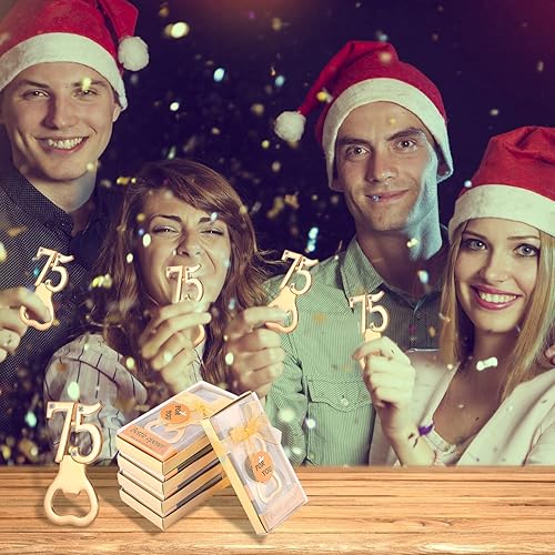 Miniatura 7 de 24 piezas/paquetes de 75 abridores de botellas para fiestas de cumpleaños de 75 años, decoraciones o recuerdos para invitados con cajas de regalo,