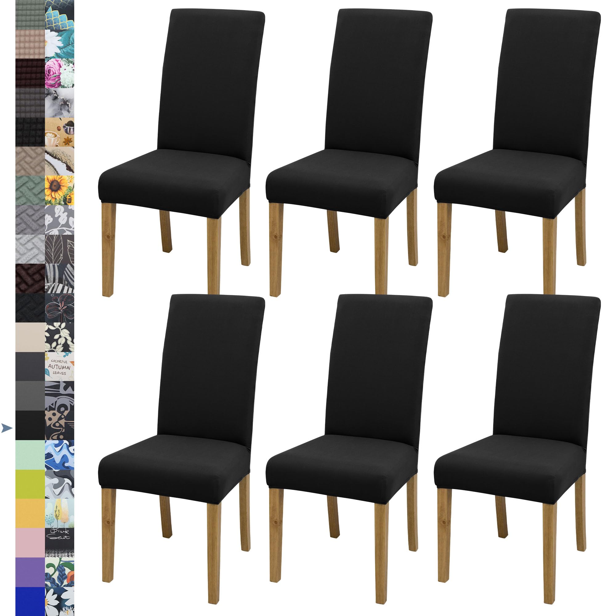 Chair Covers,Dining Room Chair Covers Set of 6,Stretch Kitchen Chair Cover,Washable Dining Chair Cover,Parsons Chair Slipcovers Protective,for Home,Restaurant,Banquet