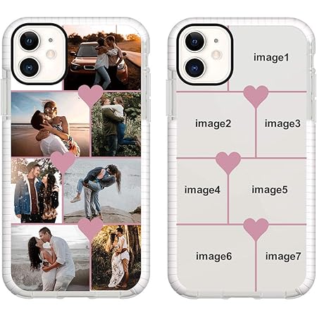 Amazon Com Custom Phone Case For Iphone 11 Personalized Multi Picture Collage Photo Phone Cases Customized Phone Cover For Birthday Xmas Valentines Friends Her And Him Wowtify White Impact Protective Case Cell Phones Accessories