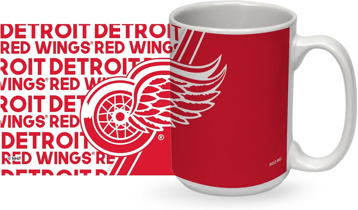 Rico Industries NHL Hockey Chicago Blackhawks 15 oz White Ceramic Mug