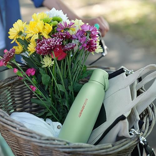 Miniatura 4 de SodaStream Botella de metal Fizz&go Cool de 0.9 L, apta para lavavajillas, compatible con Duo, E-Duo, Terra y mucho más, mantiene el calor y el frío