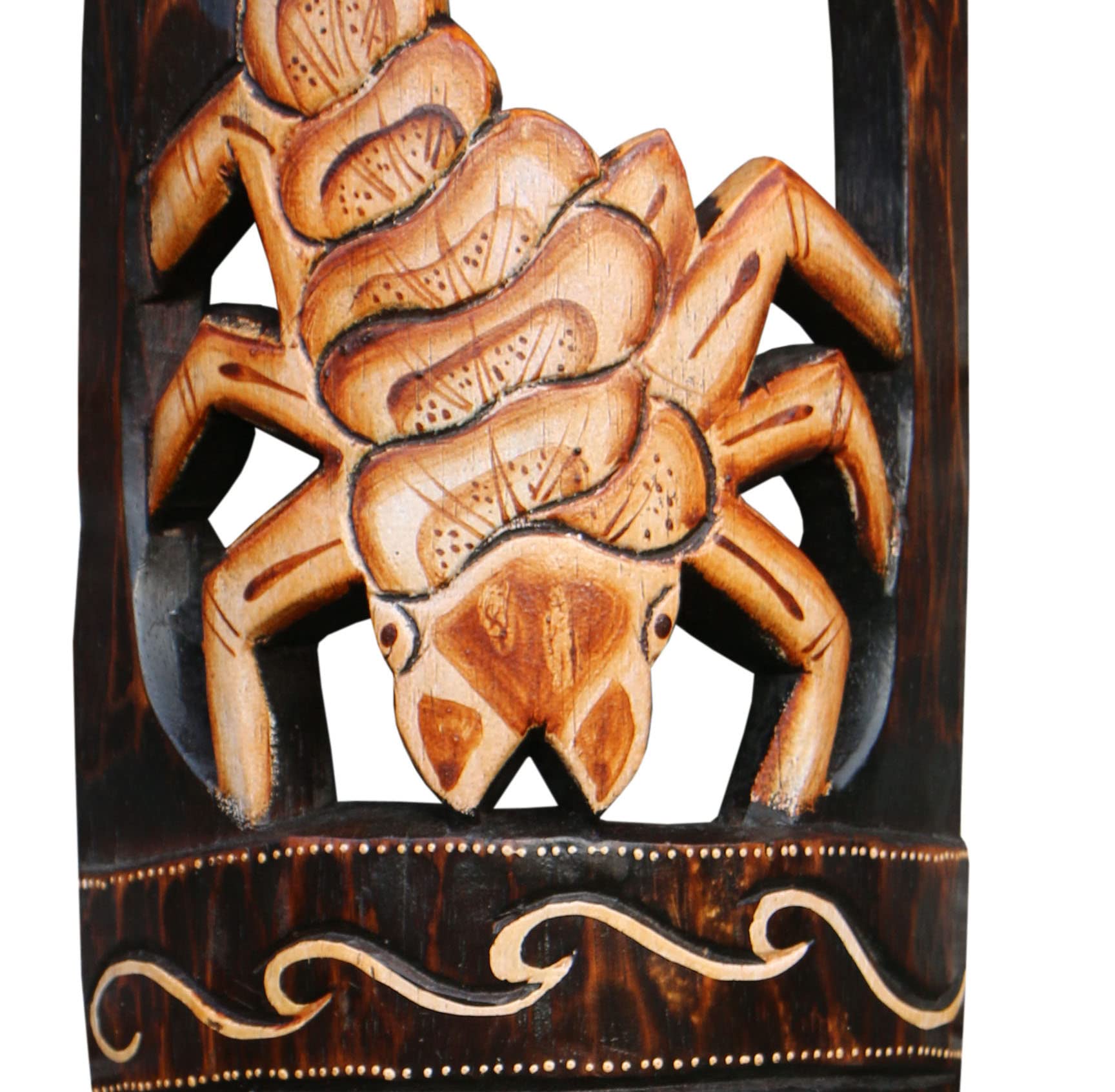 Maschera da parete Scorpione da 50 cm – in stile etnico Africa in legno come idea regalo per Natale compleanno decorazione – realizzato a mano da Bali Maske94