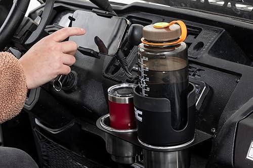 Miniatura 8 de Rough Country Soporte para teléfono y taza expansible 2 en 1 - J5054, negro, 2.69 pulgadas - 3.9 pulgadas de diámetro