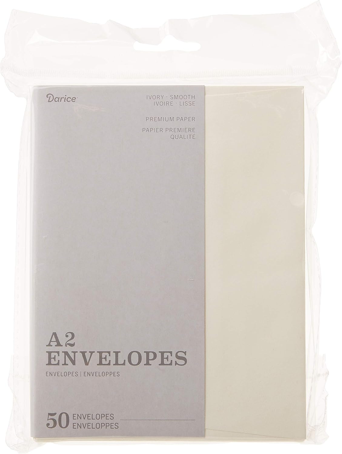 Darice Smooth A2 Envelopes, 4.375 x 5.75-Inch, Ivory, 50-Pack
