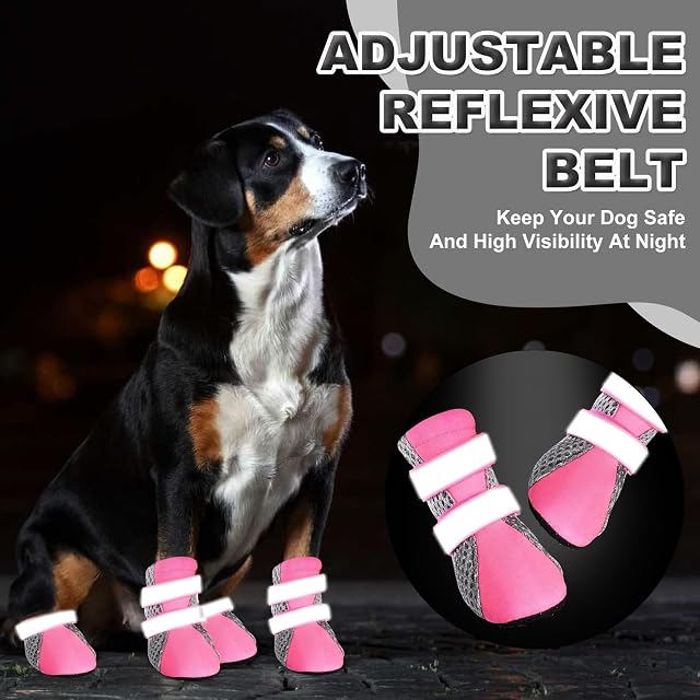 Foto 7 de 7 de PETCUTE Botas Perros Impermeables Protectores Patas para Perro Respirable Zapatos Antideslizantes para Perros…