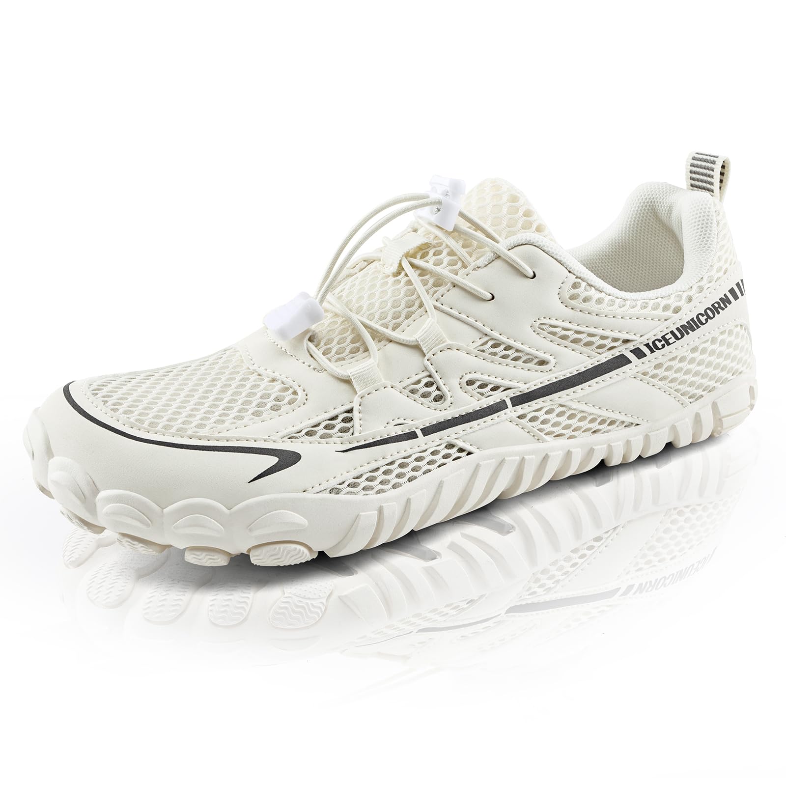 IceUnicorn Herren Damen Barfußschuhe Traillaufschuhe Fitnessschuhe Knit Minimalistische Breiter Zehenbox