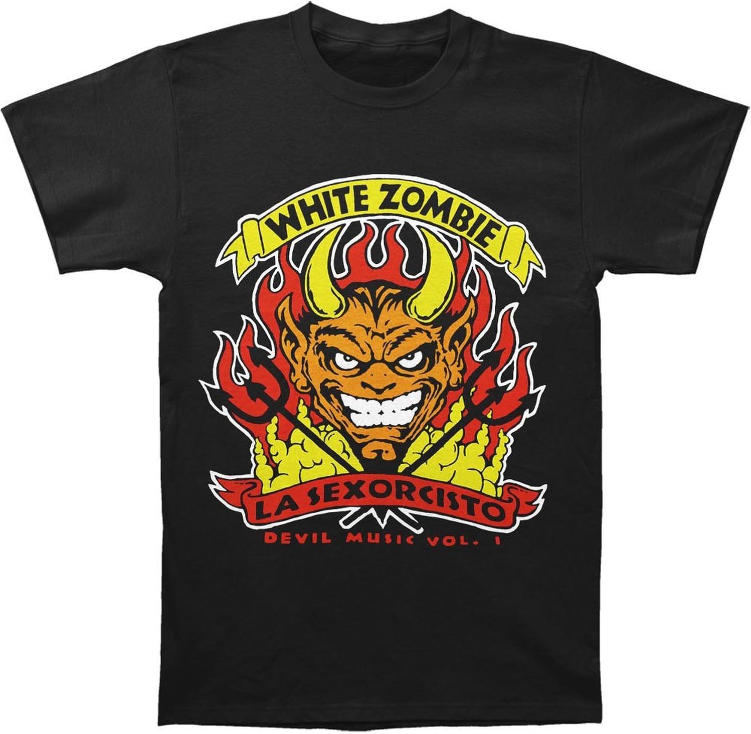 White Zombie Devil's Music La Sexorcisto Men's T-Shirt - Black, X-Large