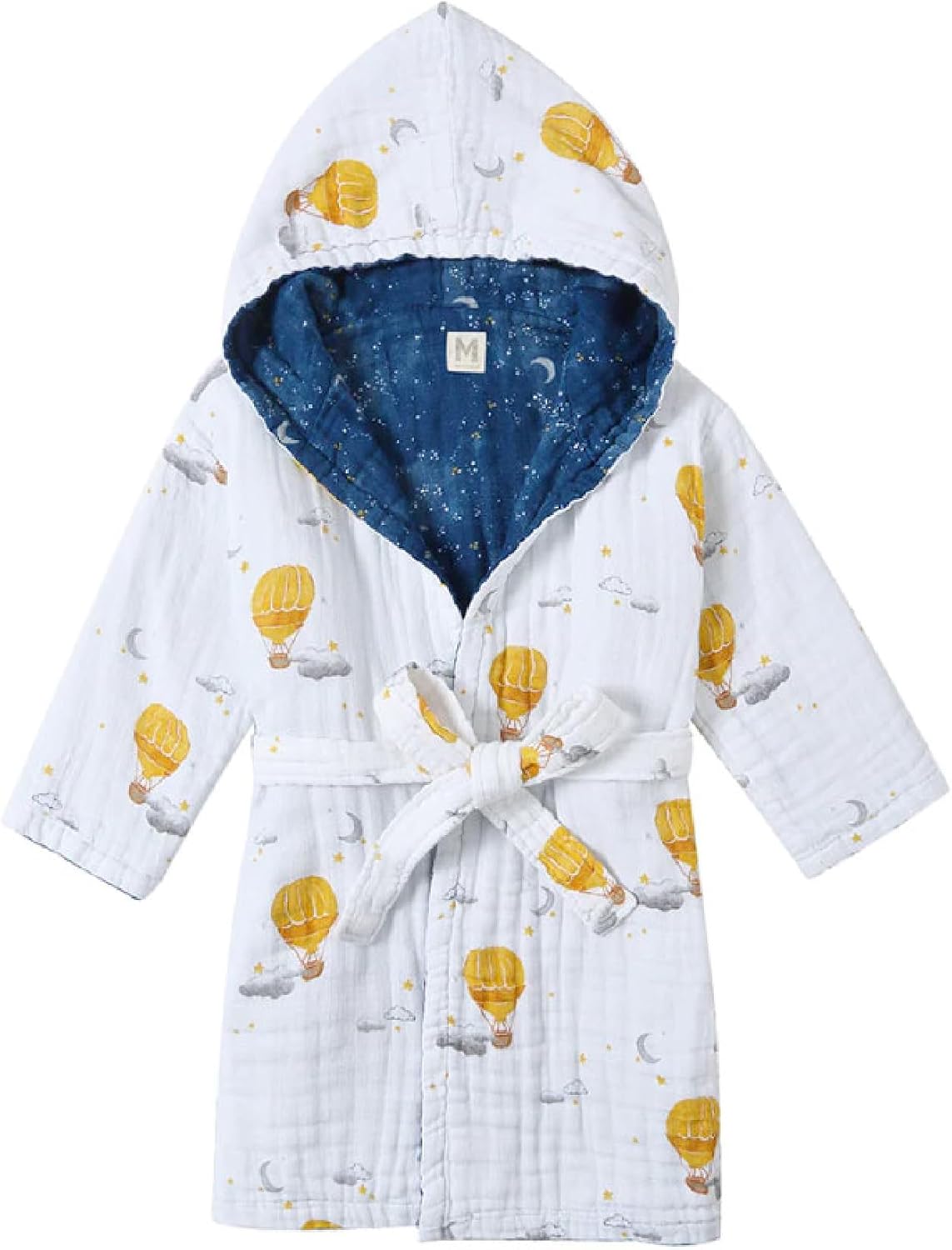 Malabar Baby Organic Cotton Muslin Wearable Hooded Towel, Bath, Pool & Beach Cover-up for Size 7-8 Years - Under The Sea