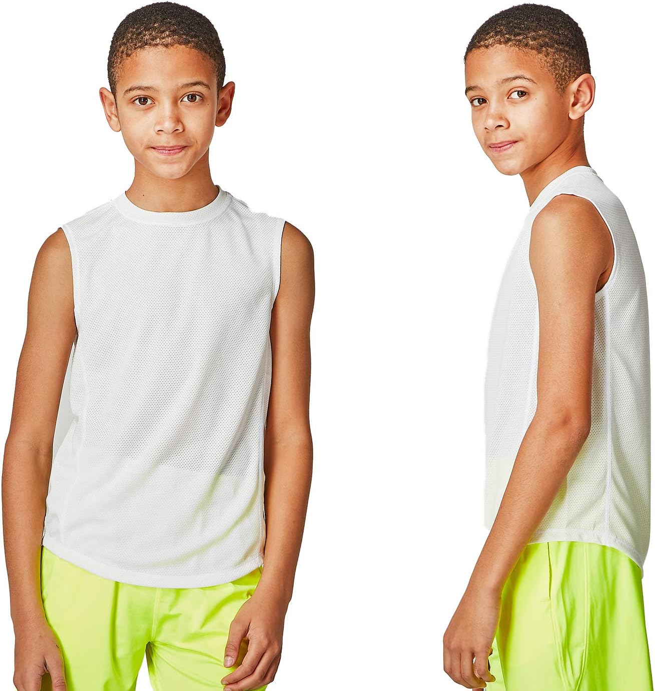 DEVOPS 2 Pack Boys Cool Dry-Fit Workout Tank Top Sleeveless