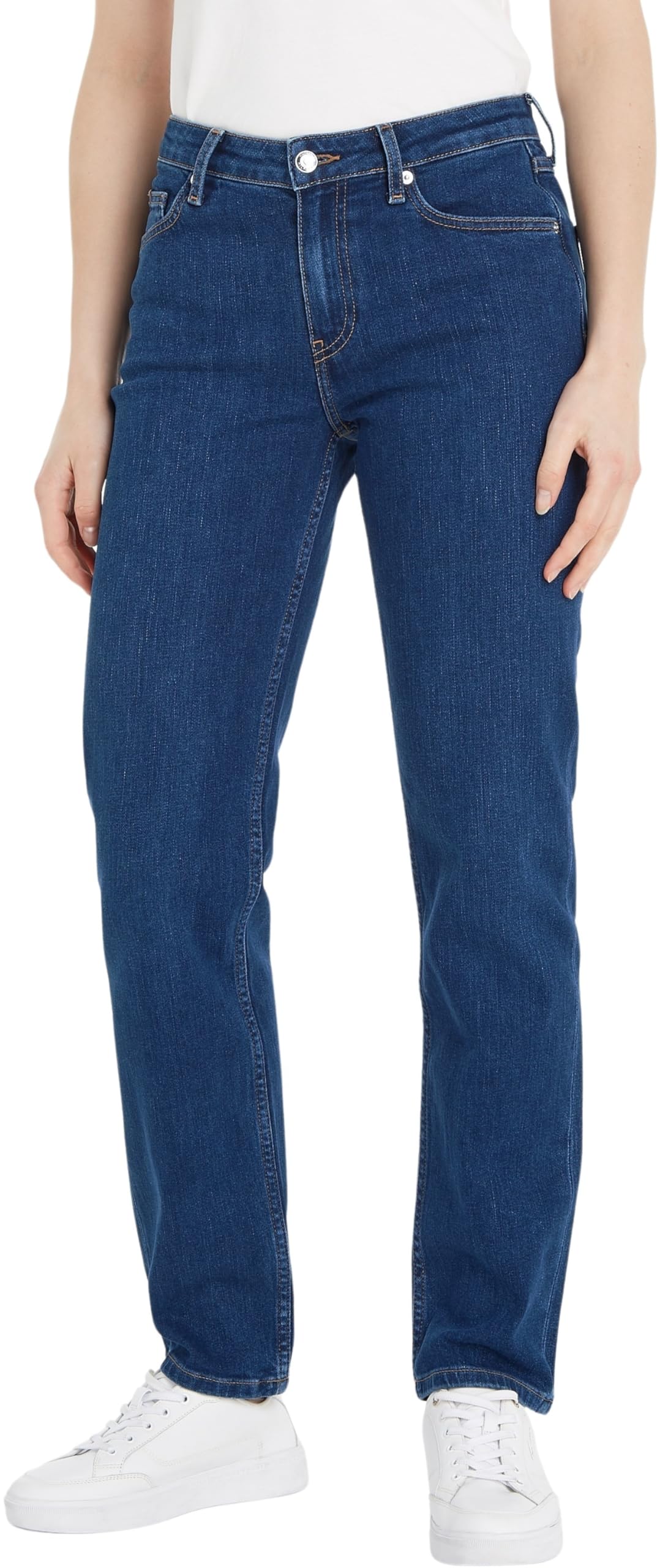 Tommy Hilfiger Women Classic Straight Rw Kai Denim Pants, Denim, 27W / 32L