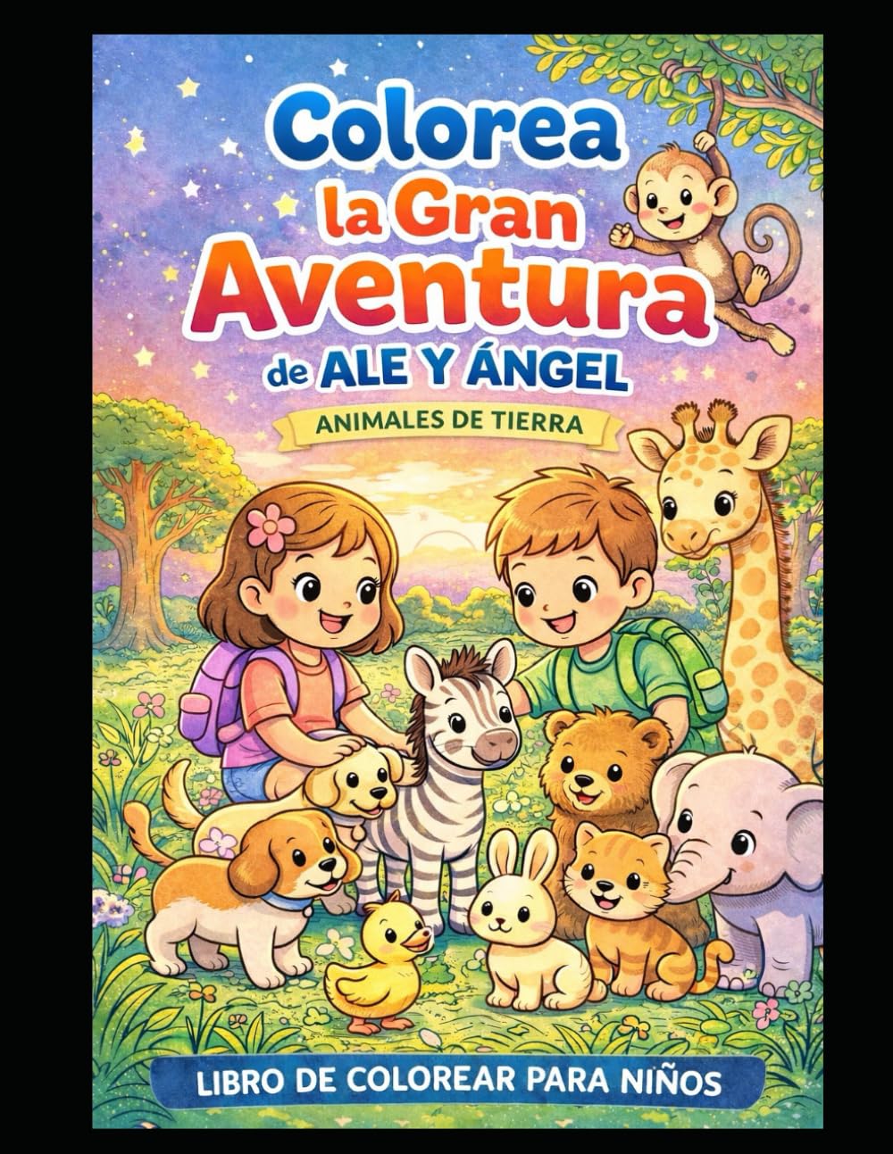 "Colorea la Gran Aventura de Ale y Angel": Animales de Tierra