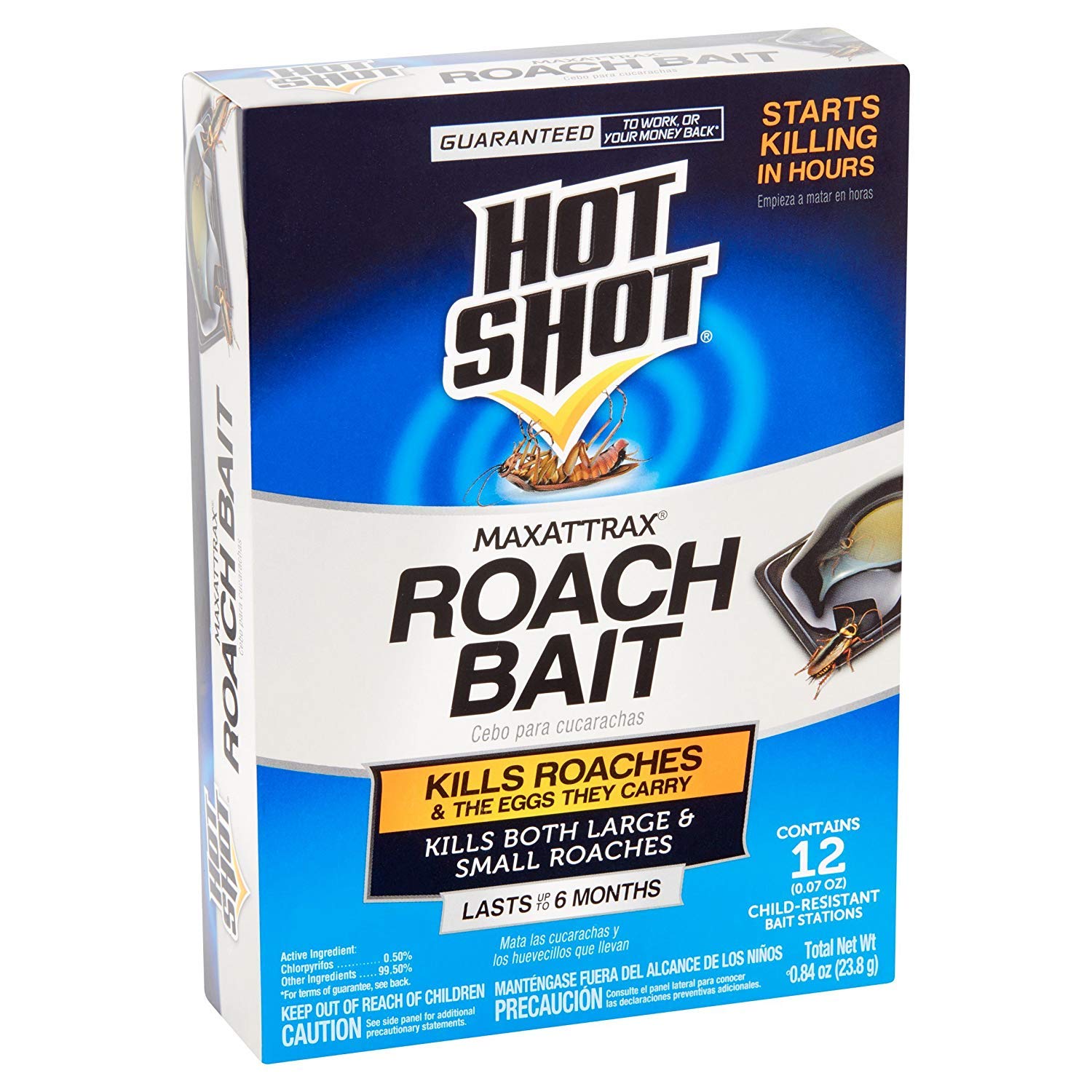 Hot Shot MaxAttrax Roach Bait Stations, 12-Pack