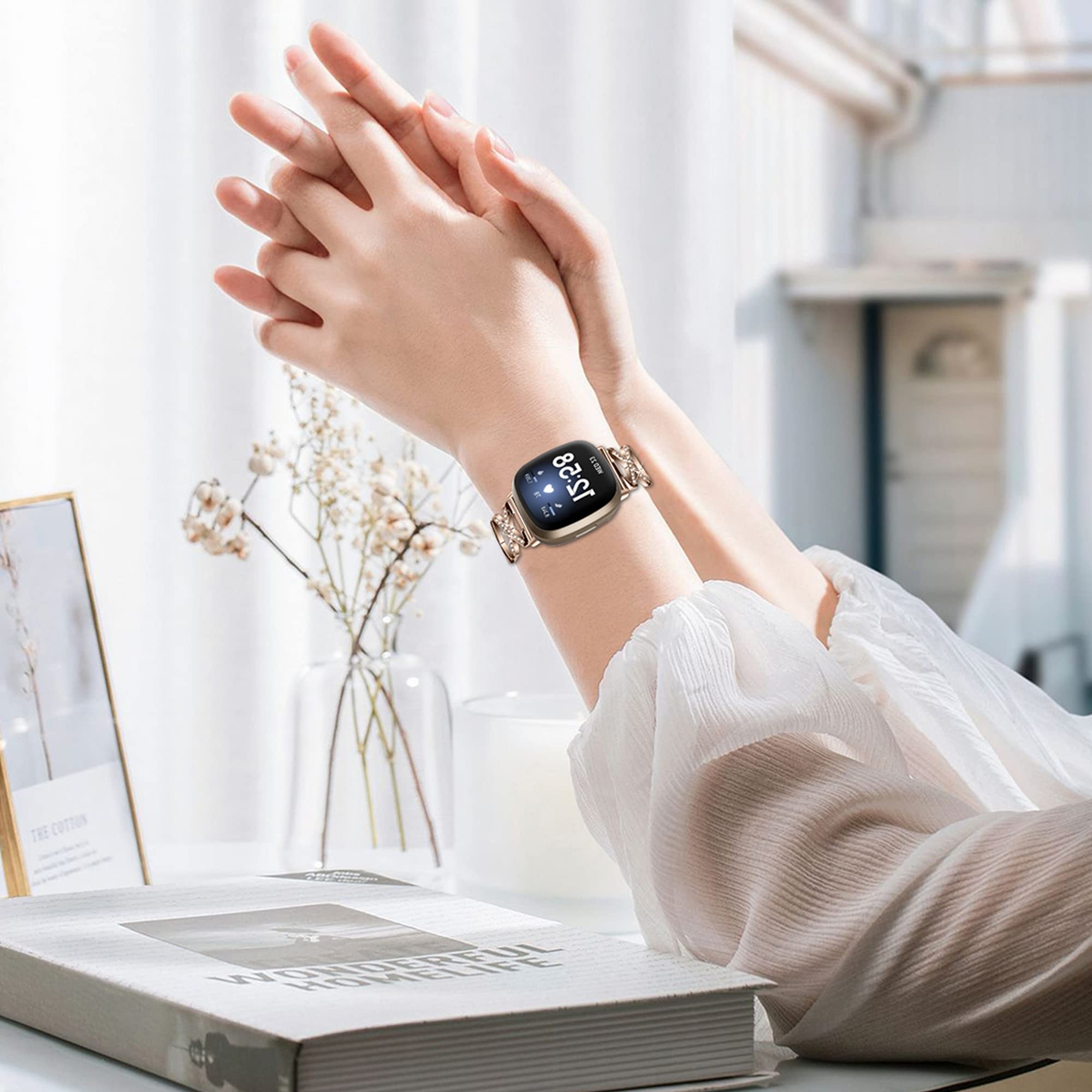 Gheper Cinturino in Metallo compatibile con Fitbit Luxe/Luxe