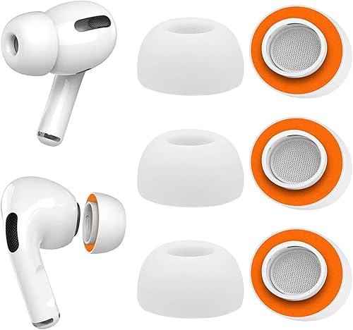 Almohadillas de espuma viscoelástica para AirPods Pro y AirPods Pro 2, protector de silicona, seguro, cómodo, punta de repuesto, mejor cancelación