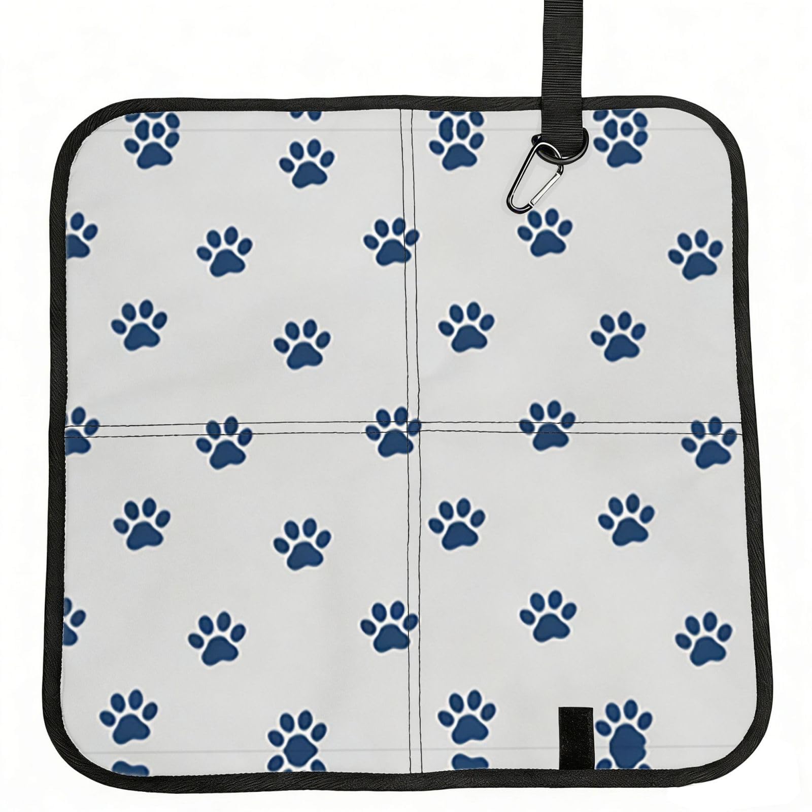 DUYIOKH Navy Paws Print Foldable Portable Seat Cushion for World Cup Games, Camping and Outdoor Activities