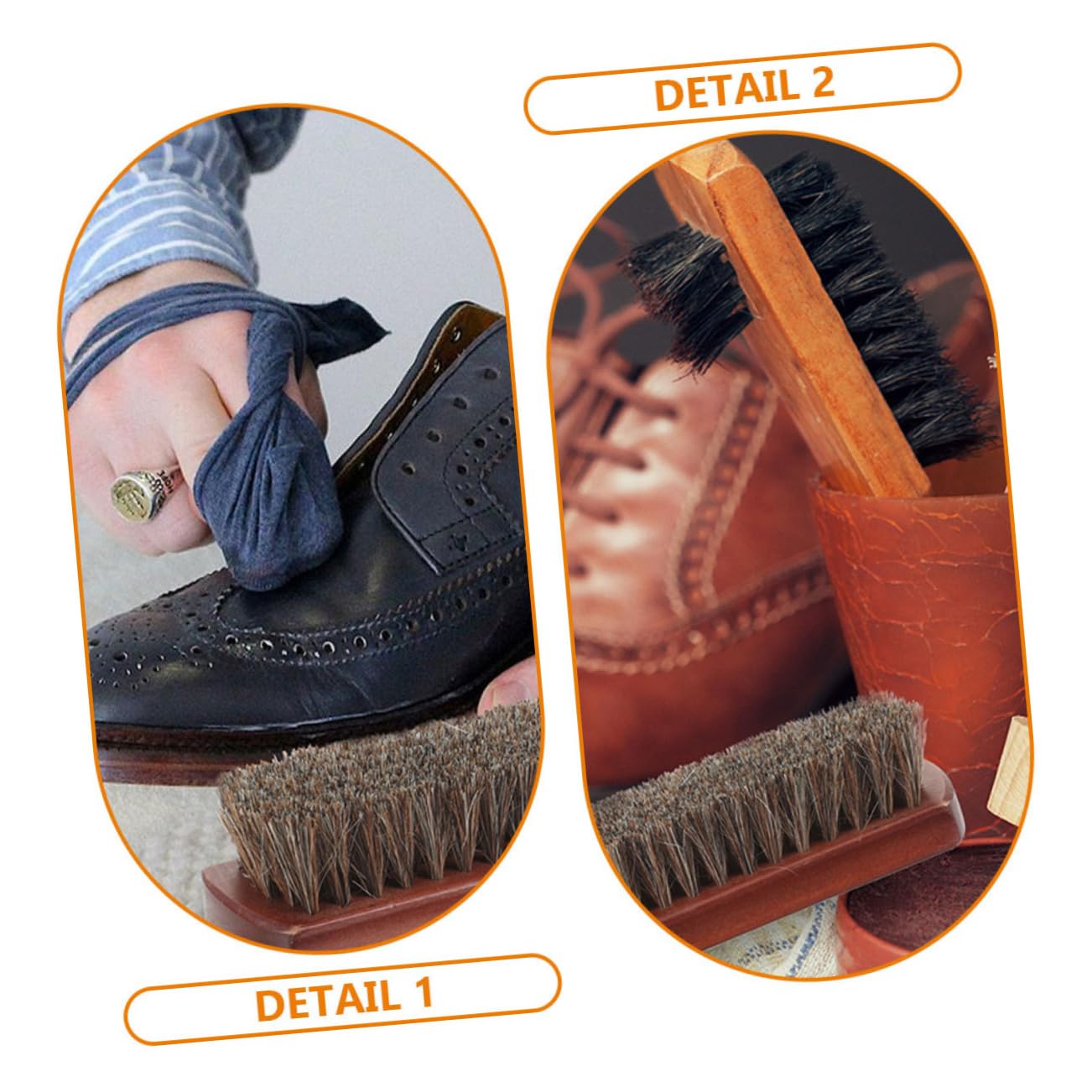 POPETPOP 4piezas Cepillo De Cerdas De Crin para Limpiar Interiores y Zapatos Cepillo para Pulir Zapatos