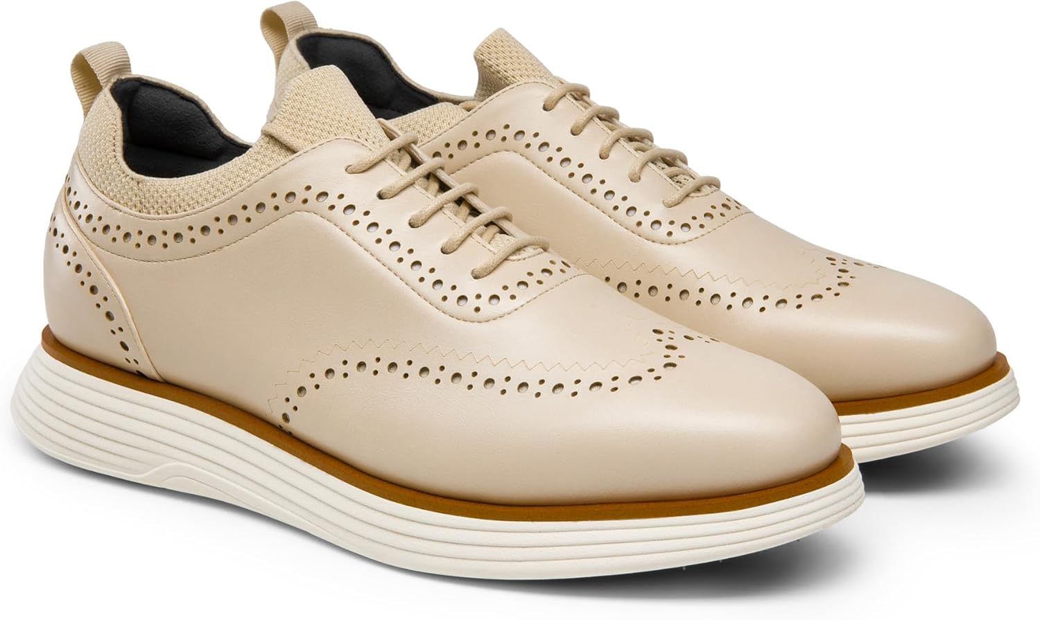 Bruno Marc Men's MaxFlex Dress Sneakers Oxfords Casual Wingtip Brogue Shoes - Image 4