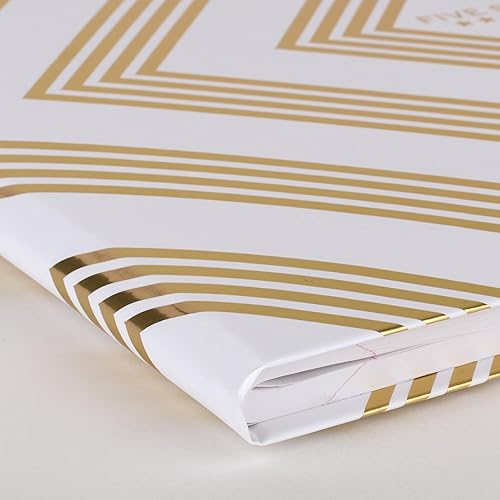 Miniatura 5 de Five Star libro de composición, papel rayado universitario, 7-12" x 9-34", 80 hojas, tapa dura, metálico dorado geográfico (850165F-ECM)