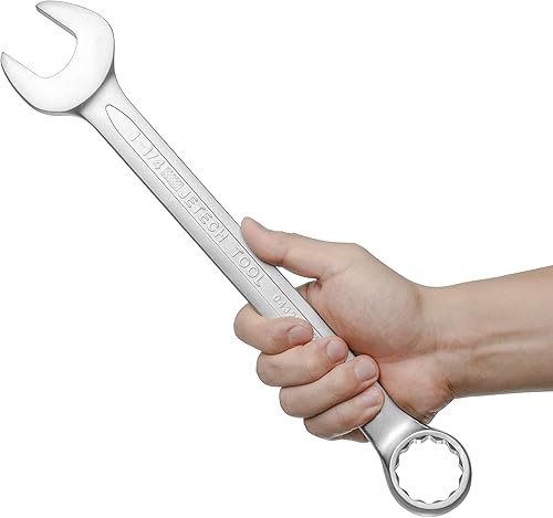 Miniatura 6 de Jetech Llave combinada de 1-14 pulgadas, llave de grado industrial con diseño de 12 puntos, desplazamiento de 15 grados, fabricada con acero al