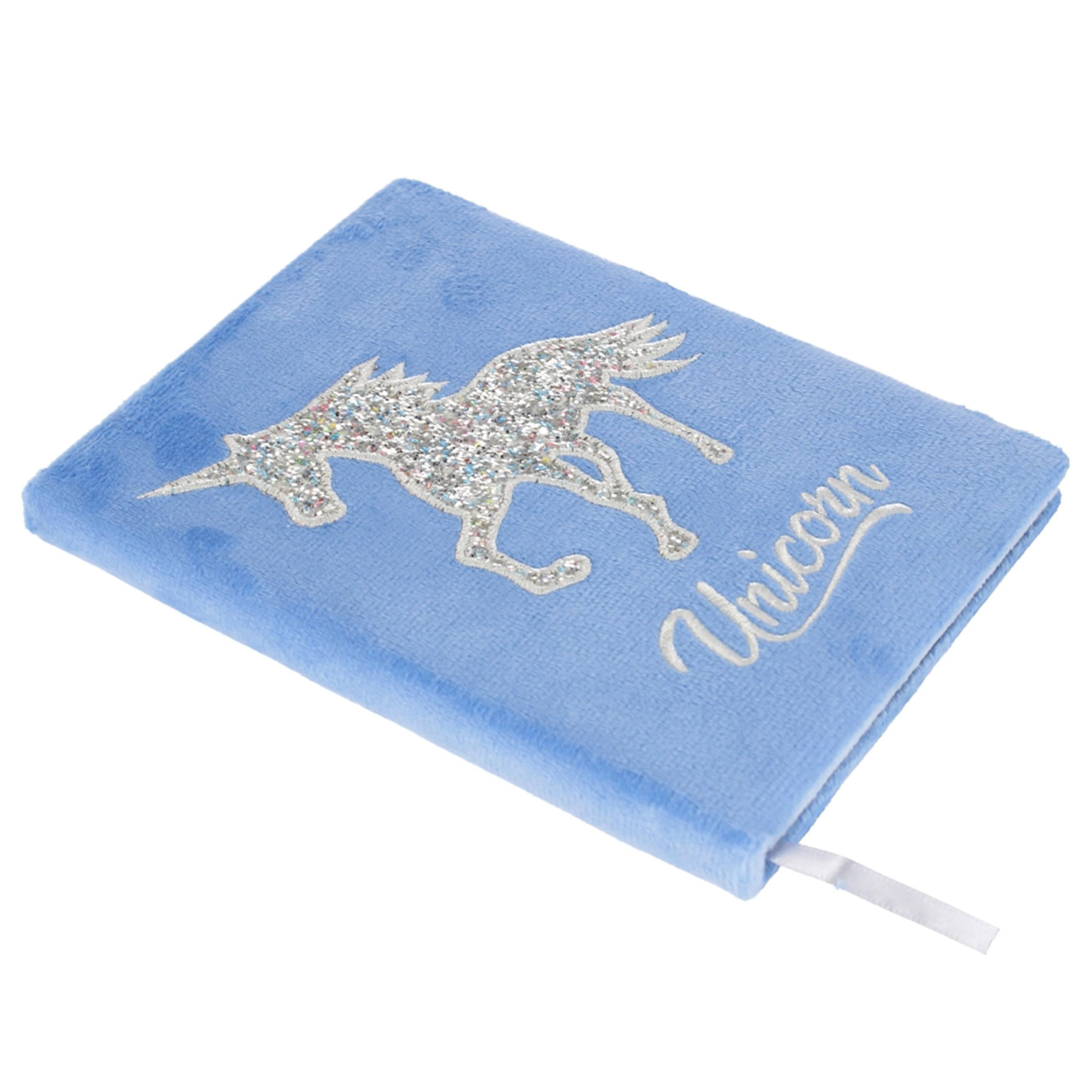 sarcia.eu Plush Diary/Notebook Blue Unicorn Lined A5 - Image 3
