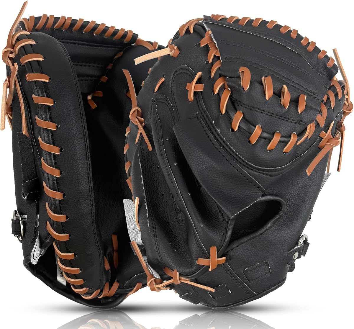 Guante de receptor de béisbol de 33", lanzamiento con la mano derecha, entrenamiento y juego
