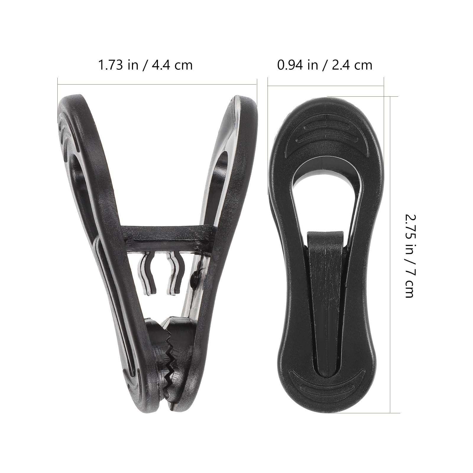 OUNONA Pinzas para Ropa de Plástico Negro Ideales para Colgar y Ordenar Ropa 50 Clips Flexibles para Organizar Prendas y Secar al Aire Libre para Perchas y Armarios