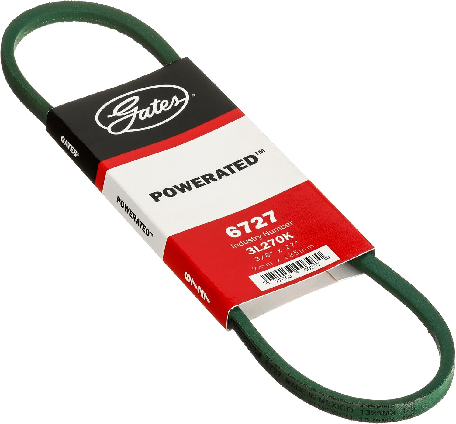 Gates 6727 3/8" X 27" PoweRated V-Belt