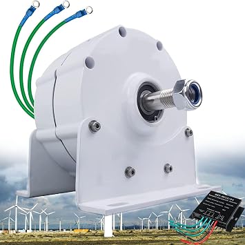 مولد مغناطيس دائم بدون تروس، منخفض RPM 600 R/Min 8000 W 9000 W 10000 W 12000 W مولد مغناطيس دائم صغير Ac مولد مع وحدة تحكم مولدات بدون تروس لتوربينات مياه الرياح، 10000 W-12 V