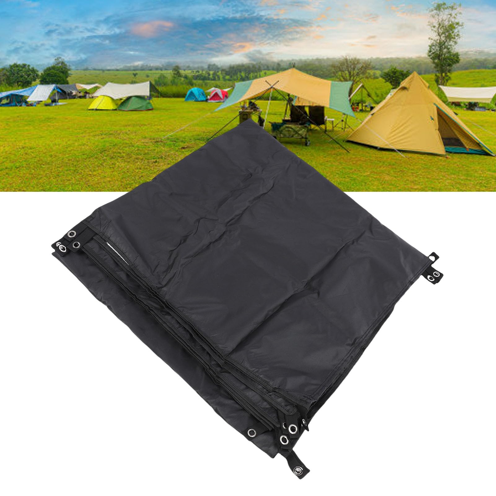 Telo Amaca Portatile, Tenda da Campeggio Multifunzionale Impermeabile con Picchetti da Terra e Corde Antivento, Adatto per Escursioni e Viaggi con Zaino in spalla. (S)