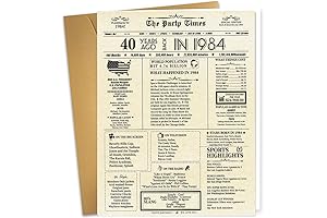 40 Years Old Birthday Card for Men Women - Hilarious Greeting Card...