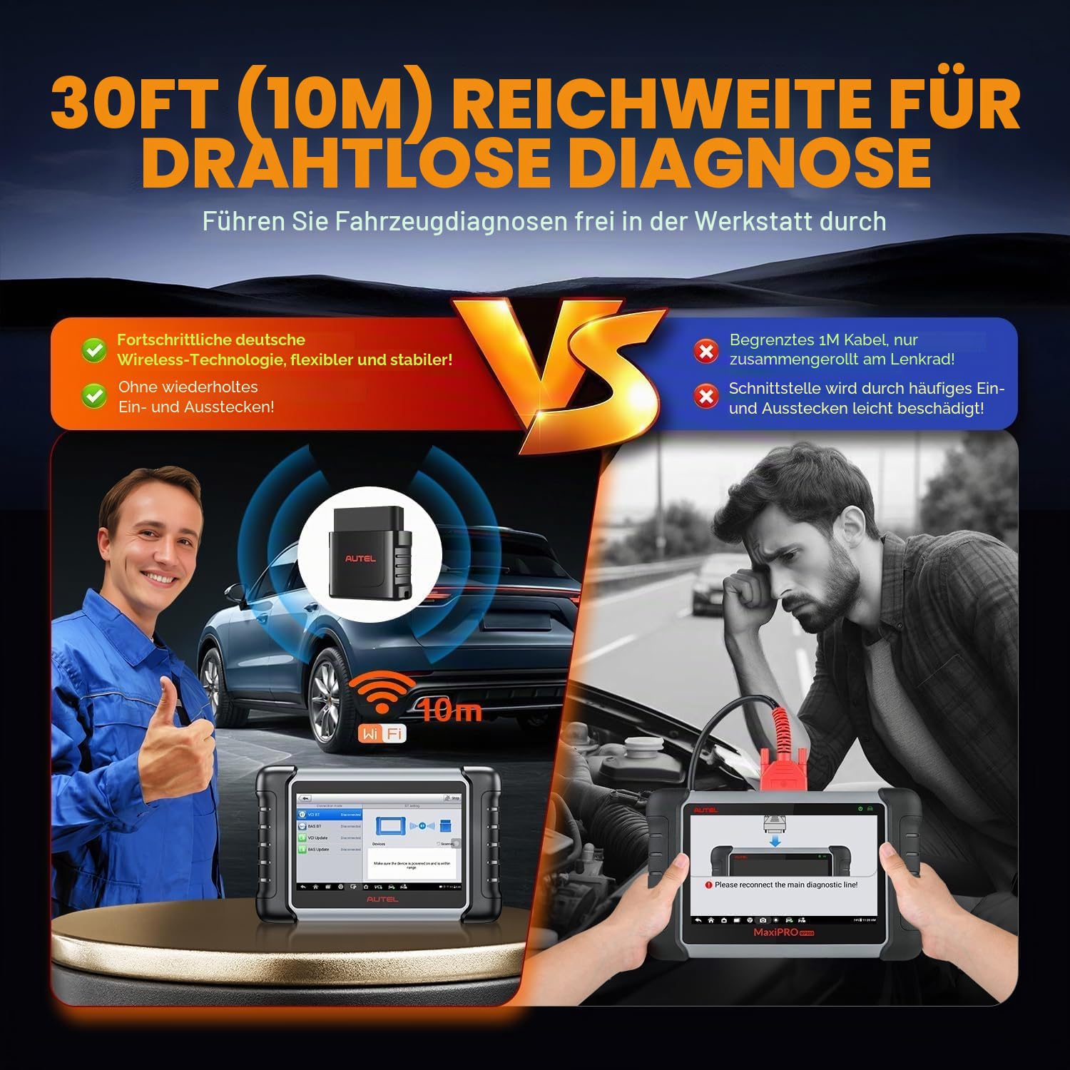Autel Maxi VCI Mini Wireless Diagnoseschnittstelle Fahrzeug Wireless Dongle | 2026 Neuester MaxiVCI Funktioniert mit Autel MaxiCOM MK808BT PRO MP808BT Pro MK808S-TS MX808S-TS MP808S-TS MK808TS MP808TS
