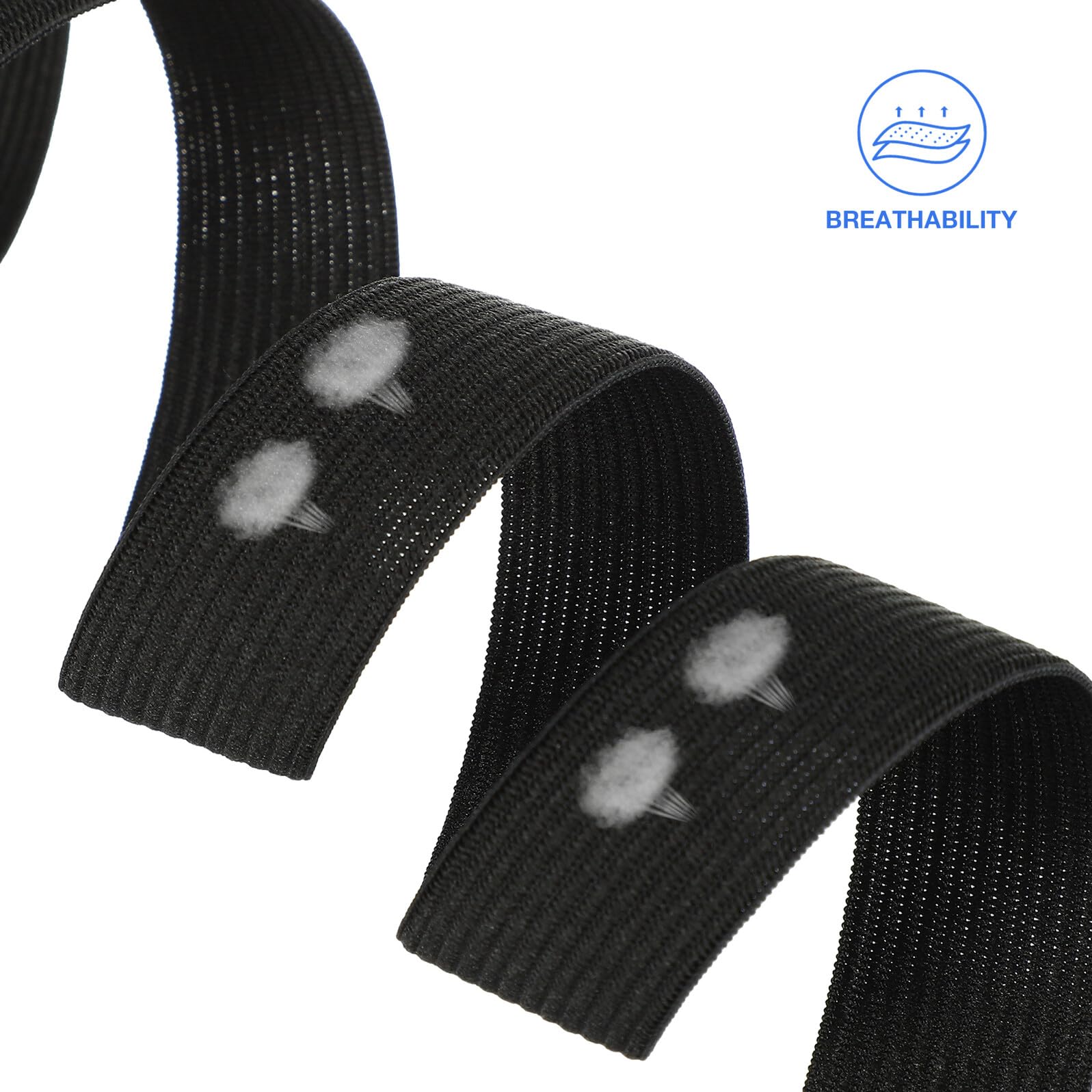 2 Rollen Elastisches Gummiband Breit Schwarz Weiß Dehnbares Nähband für Hosengummi DIY Robustes Stretchband zum Nähen von Damenhosen Sweatpants Handarbeiten