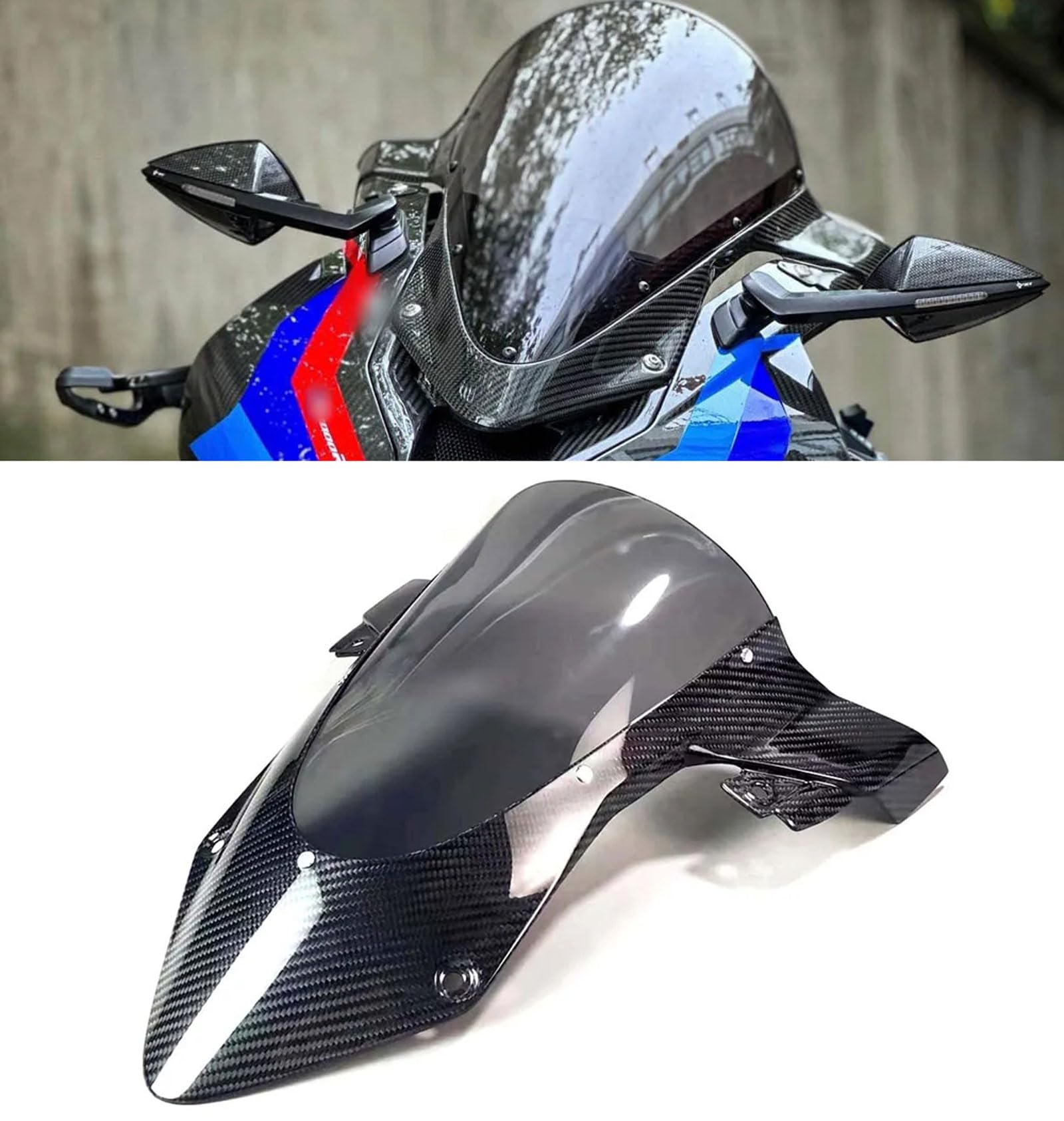 SeppDMV S1000RR Windshield Covers Real Carbon Fiber Motorcycle