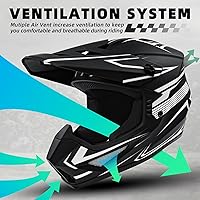 Vista 4 de Casco de motocross para jóvenes, cascos de bicicleta de tierra para niños, cascos de motocicleta todoterreno, bicicleta de montaña, BMX, MX
