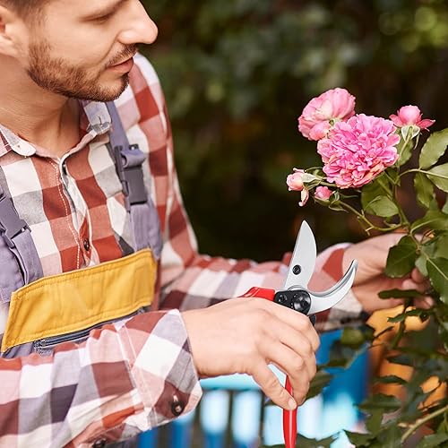 Miniatura 4 de 3 tijeras de podar de derivación tijeras de jardín rojas podadoras de mano resistentes tijeras de jardín ergonómicas herramientas manuales para